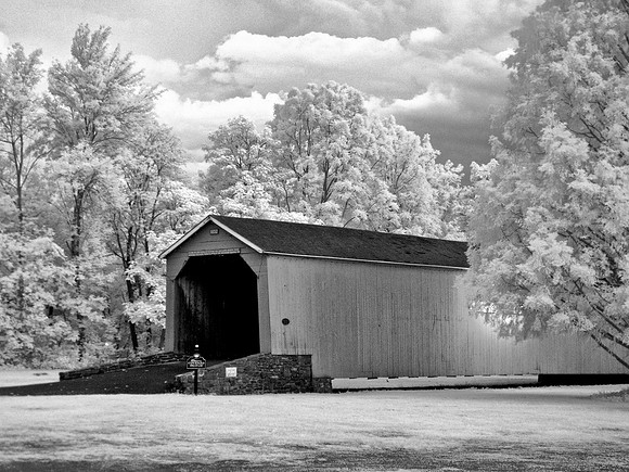 Covered Bridge in Infrared