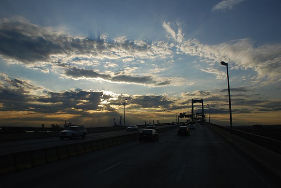 Sunset over the Walt Whitman