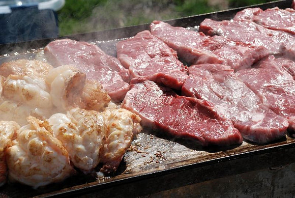 Lobster Tail and Steak